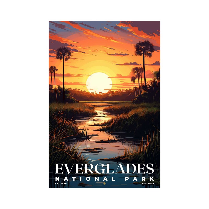Everglades National Park Poster, Travel Art, Office Poster, Home Decor | S7